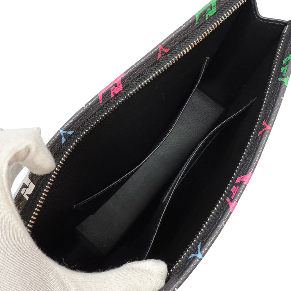 Louis Vuitton Murakami Cosmetic Toiletry Pouch 26 Multicolor Black Limited Ed - Picture 14 of 16